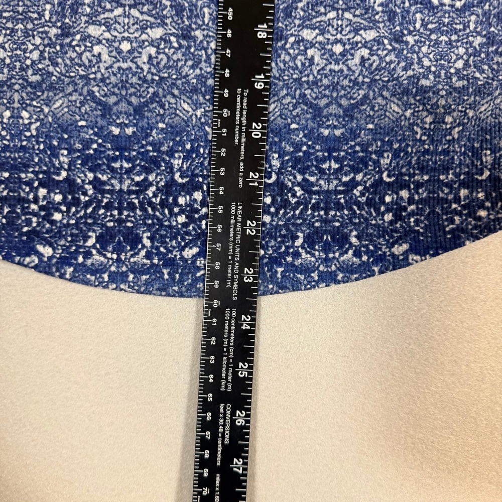 Liz Claiborne LS Thermal Knit Top Glacial Blu Multi Blue White Small NWT - Picture 7 of 8